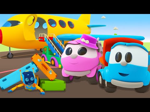 Вантажівочка Льова прилаштовує трап для Леї – розвиваючі мультики для дітей