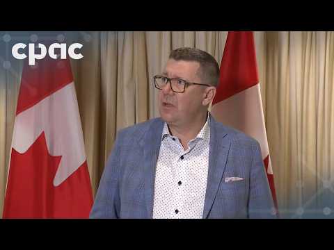 Sask. Premier Scott Moe speaks to reporters during trade mission to India β February 27, 2026