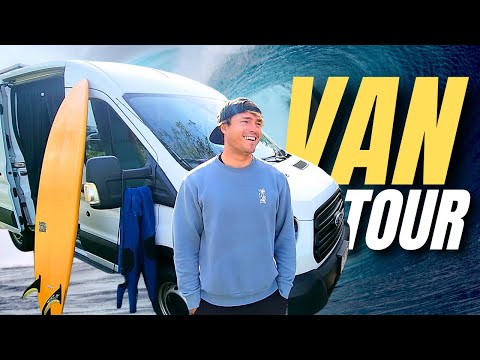 VAN TOUR | Easy Low-Build Setup for Surf, Skate, MTB, Remote Work