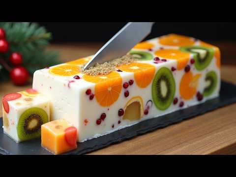 🥝 Just milk and fruit! Delicious and healthy dessert without gelatin and baking in 5 minutes.