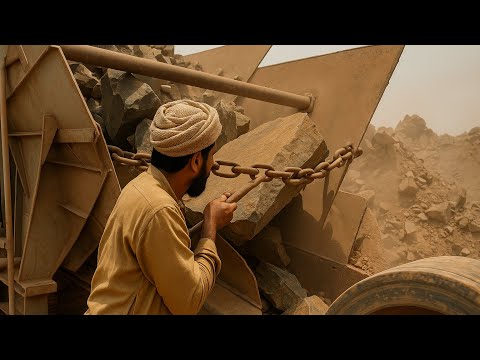 PLAYING with GIANT Rocks🪨 ASMR Rock Quarry CRUSHING Operations Primary Jaw Crusher in action👺#asmr