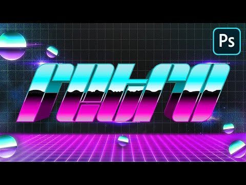 How to Create a RETRO 80's Chrome Text Effect! - Photoshop CC Tutorial
