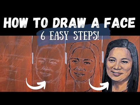 How I Draw a Face Before Painting | Acrylic Portrait Painting for Beginners Step by Step #howtodraw