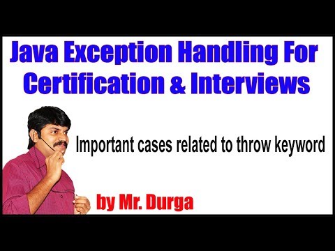 Java Exception Handling || Important cases related to throw keyword || by Durga Sir