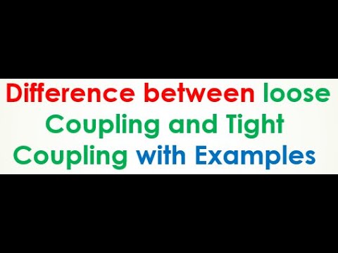 Difference between loose coupling and tight coupling with examples