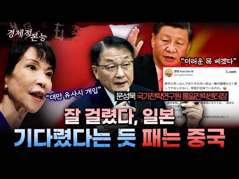 중국은 왜 지금 일본을 때렸나...끝단엔 무엇이 있나ㅣ문성묵 한국국가전략연구원 통일전략센터장 [경제적본능]