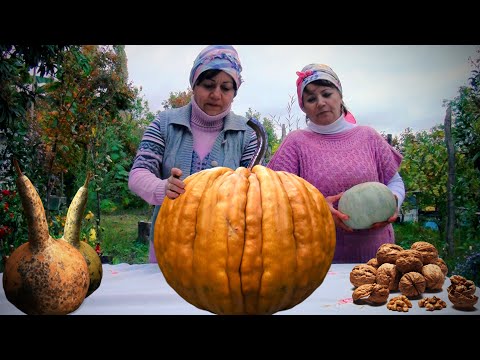 We Made Pumpkin Rice, Pumpkin Patties and Pumpkin Dessert in the Village