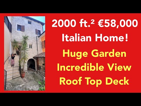 🏡 Tour a €58.000 Home in Roccasecca, Italy! 2000 ft.² | Huge Garden | Terrace w/30 Mile Views! 🇮🇹❤️
