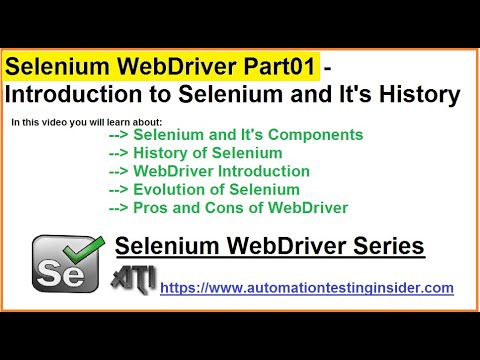 Selenium WebDriver | Selenium WebDriver and it’s History