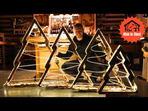 Make Your Own Outdoor Christmas Trees with Lights. Simple DIY Project That's Great For Beginners.