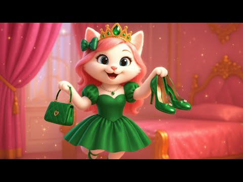 👑 The Kitten Designer! She Created the Most Beautiful Green Princess Dress 💎 | Ai Cat Story