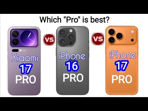 Xiaomi 17 pro vs IPhone 16 pro vs IPhone 17 pro comparison.