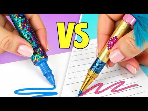 ✨Unicorn vs. Mermaid! 🦄🧜‍♀️ DIY School Supplies Battle! 🎨📚