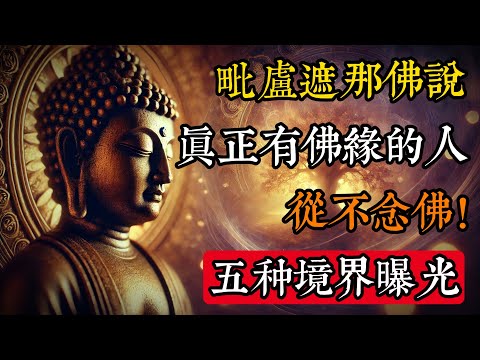 毗盧遮那佛說：真正有佛緣的人從不念佛！五種境界曝光#佛學 #禪宗 #佛教哲學 #佛教經典