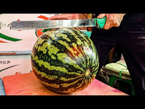 amazing fruits cutting skills - korean street food