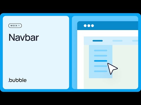 Navbar: Getting started with Bubble (Lesson 1.10)