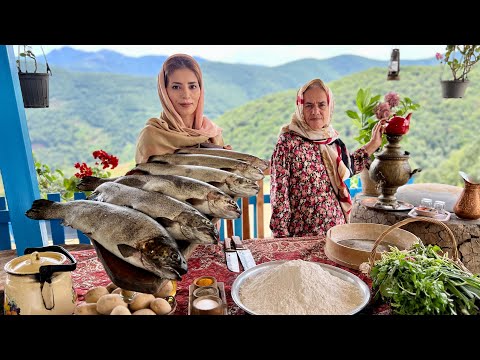 Grilled Trout Over Open Fire with Grandma in the Village! You Won’t Believe the Taste!