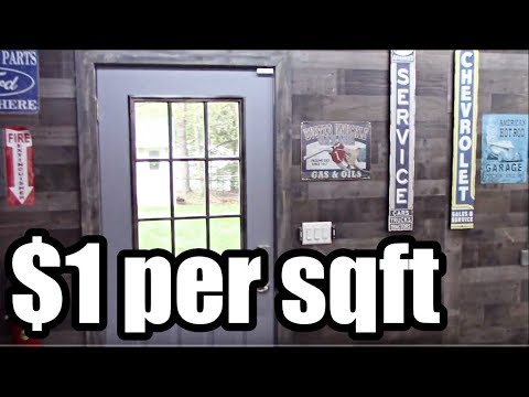 UNIQUE AND CHEAP Way To Finish Off a Garage/Workshop Interior With a Weathered Look!