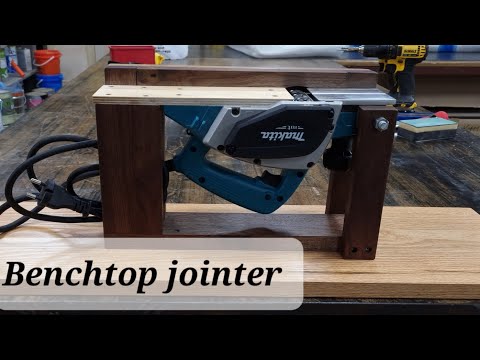 Making a simple benchtop jointer/미니 수압대패 만들기 마끼다 Diy