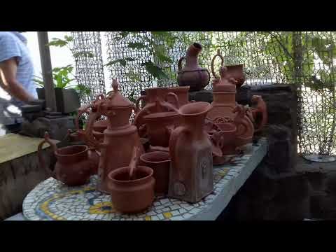 Обжиг  керамики в газовой печи. Чернение.