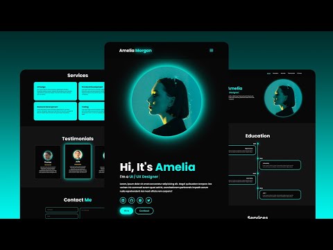 Build a Complete Responsive Personal Portfolio Website using HTML CSS Javascript