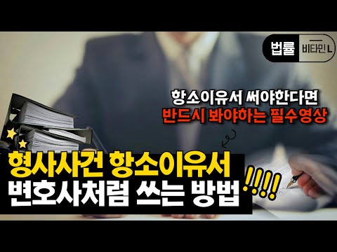 형사재판 항소이유서 변호사처럼 쓰는 방법