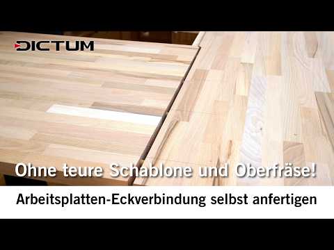 Worktop corner joint - instructions without template and router #dictum #woodworking
