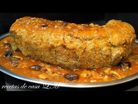 LOMO RELLENO SIN HORNO RECETA FÁCIL PARA NAVIDAD Y TE ENSEÑO A COMO ABRIRLO Y COMO BRIDAR