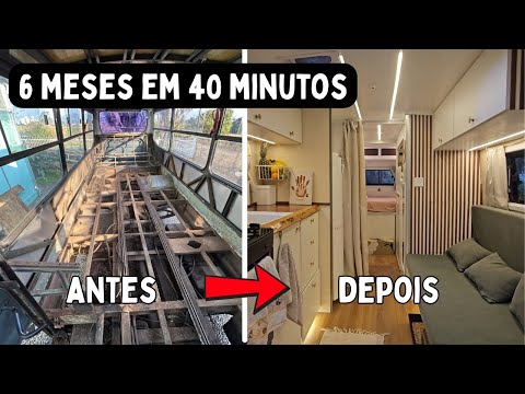 From minibus to motorhome in 6 months Before and After Construction