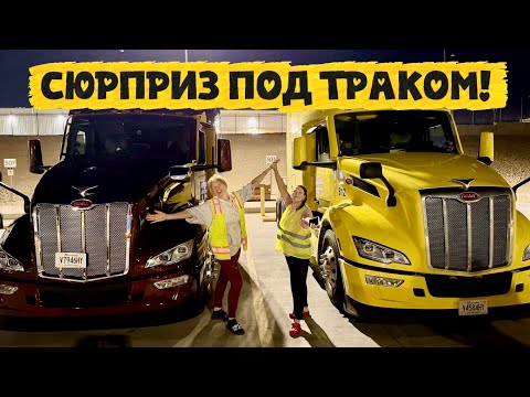 СЮРПРИЗ ПОД ТРАКОМ! ВСТРЕЧА С КОЛЛЕГАМИ. БУДНИ ДАЛЬНОБОЙЩИКОВ В США.