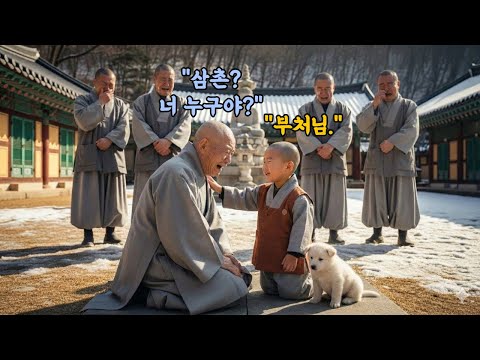 "모두가 “노망났다”며 피하던 치매 큰스님의 “너 누구야?”라는 질문에 “부처님”이라 답한 5살 동자승 앞에서 오체투지 절을 올리자 사찰은 오열했다."