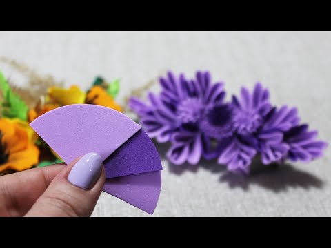 DIY Hair Clip with Foam Sheet - How to Make Beautiful Foam Flowers
