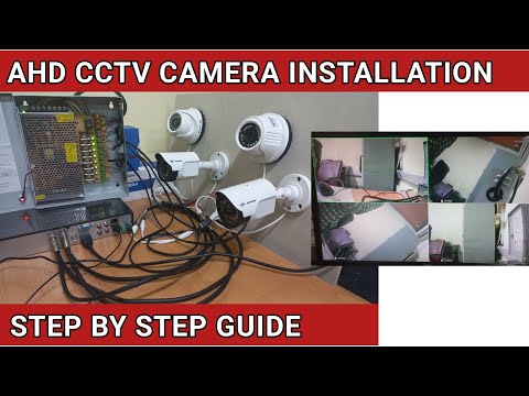 AHD CCTV camera installation step by step setup guide from beginning to end.