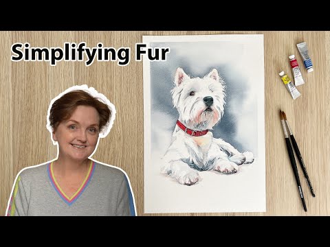 How to Paint White Fur in Watercolour | West Highland Terrier Tutorial