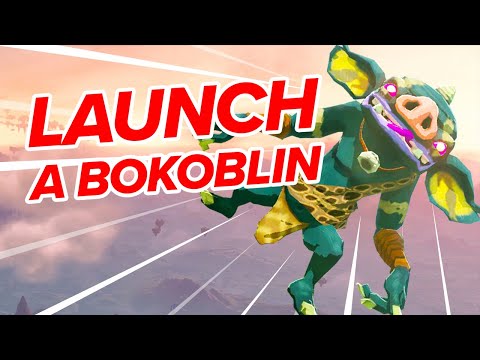Launch a Bokoblin! CATAPULTING A BOKOBLIN INTO SPACE in Tears of the Kingdom | ZELDA TOTK CHALLENGE