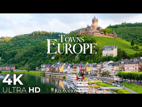 Europe Towns 4K • Relaxation Film with Peaceful Relaxing Music | Nature Video Ultra HD