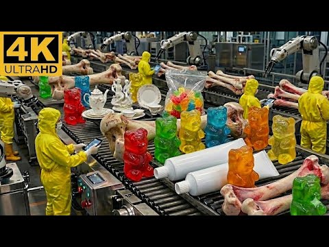 Inside the Bone Factory: Making Porcelain - Gummy Bears - Toothpaste - Fire Foam (Full Process) 🏭🦴🔥