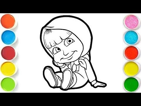 MASHA with spicy food Drawing, Painting & Coloring For Kids and Toddlers_ Child Art