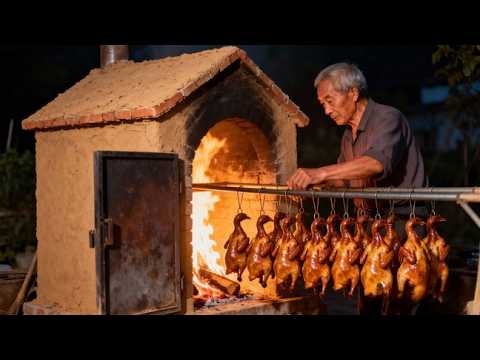 Roasted Feast Made in Rural China-“The Legendary Beggar’s Chicken｜叫花鸡｜土炉烤鸡 | ASMR | 中国传统美食