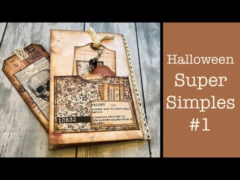 Halloween Super Simples #1 FULL TUTORIAL, Halloween Junk Journaling Tutorial