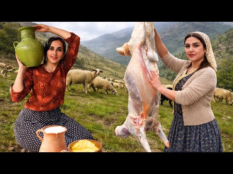 We Cooked a Full Lamb Stew for the Entire Village | Harvest Fig & Homemade Dessert
