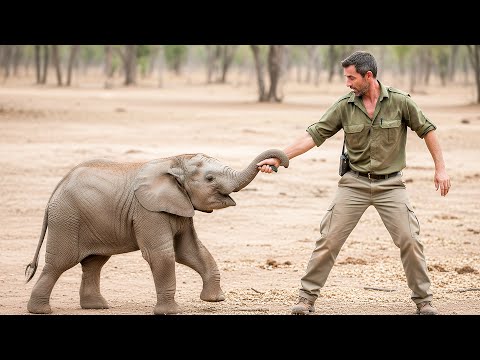 Baby Elephant Cries and Pulls a Ranger’s Hand | Animal Rescue Short Film
