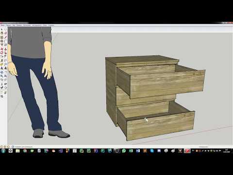 Делаем динамический комод в sketchup (седьмой урок)