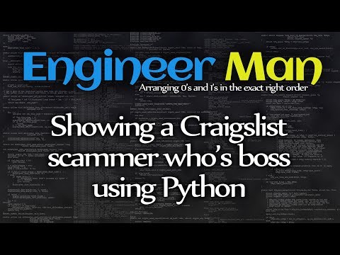 Showing a Craigslist scammer who's boss using Python