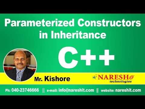 Parameterized Constructors in Inheritance | C++ Tutorial | Mr. Kishore