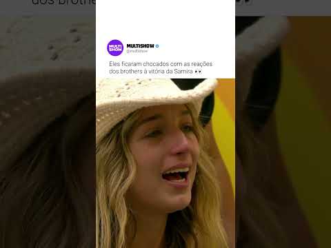 Samira REPARA reação de brothers com sua vitória na PROVA | BBB 26 | Multishow | #Shorts