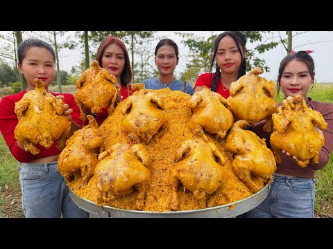 Amazing cooking chicken curry with rice recipe in my countryside