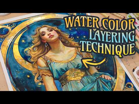 The Secrets Behind My Watercolor Masterpieces 🎨( Greek Mythology Painting 🌙)