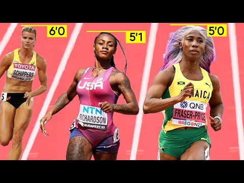How does HEIGHT affect Speed for Female Sprinters