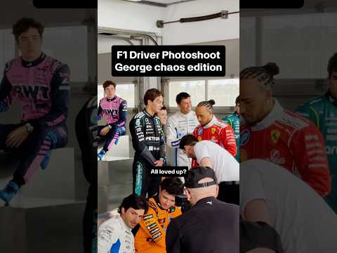 George spilling the tea at the Class of ‘26 photoshoot 😮‍💨 #georgerussell #mercedes #f1